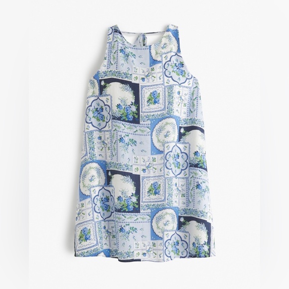 Abercrombie & Fitch Dresses & Skirts - Abercrombie & Fitch Blue and White Floral Patchwork Mini Dress